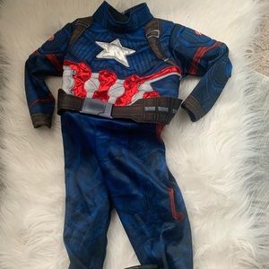 Captain America Costume with Belt, 2T-3T